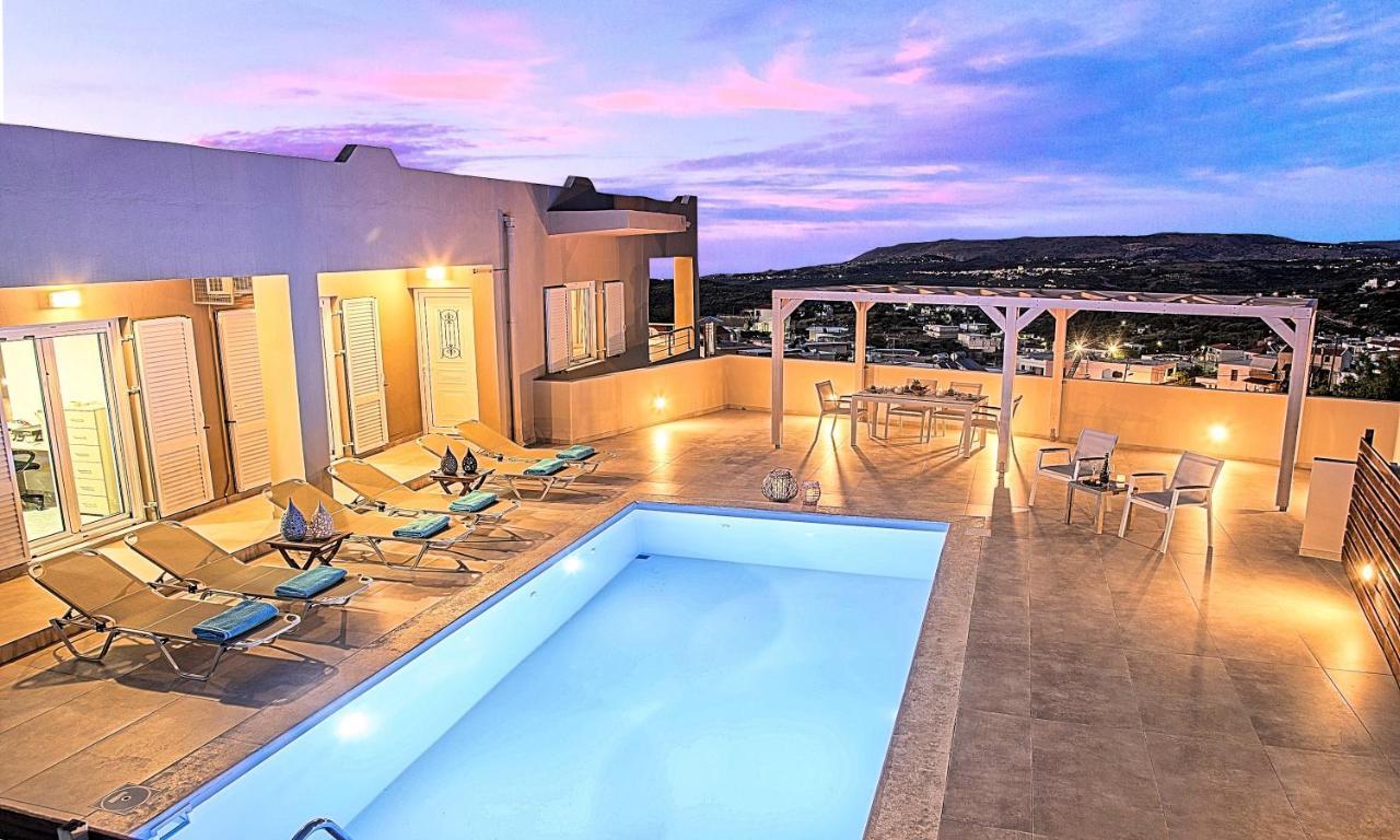 Villa Di Giorgio Heated Pool Kournás Esterno foto