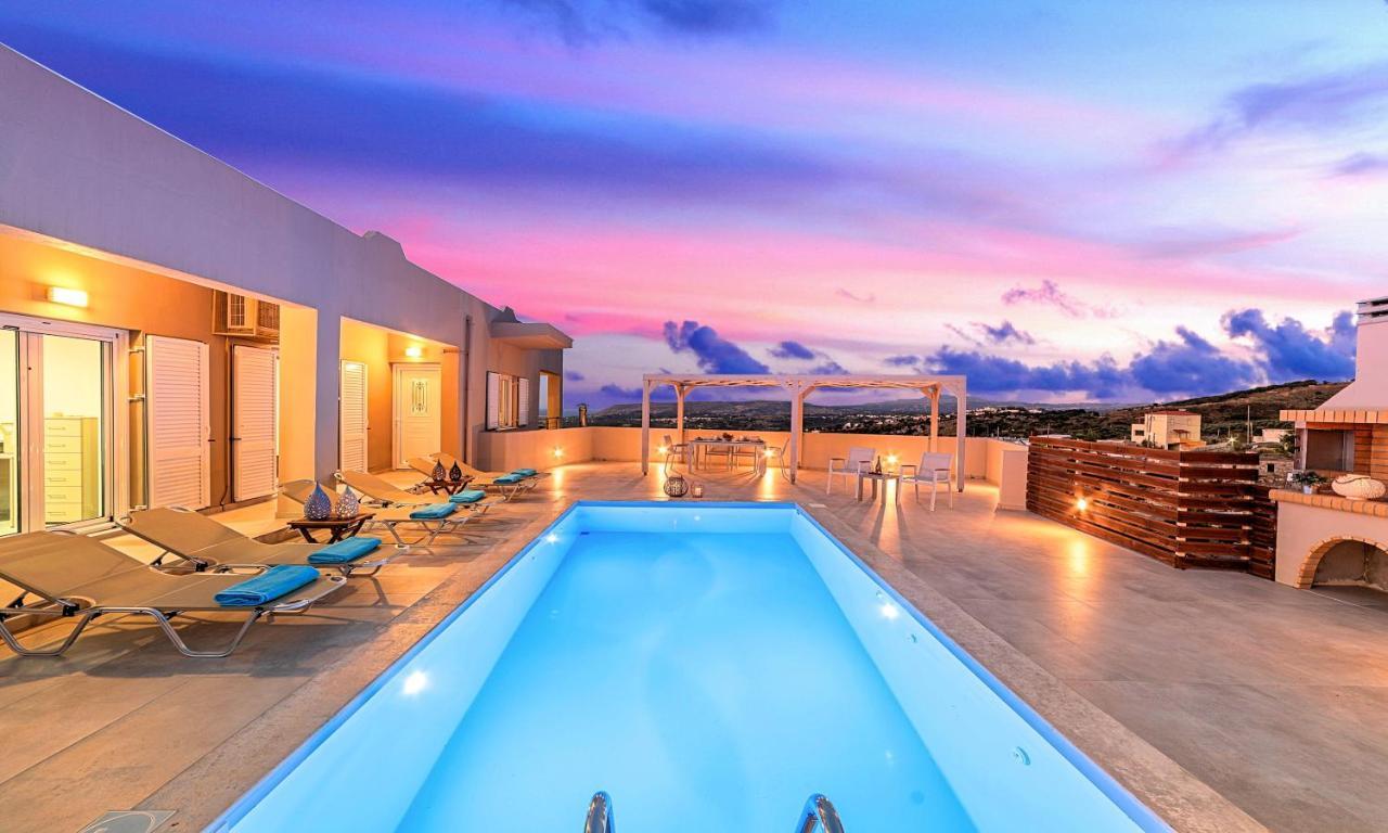 Villa Di Giorgio Heated Pool Kournás Esterno foto